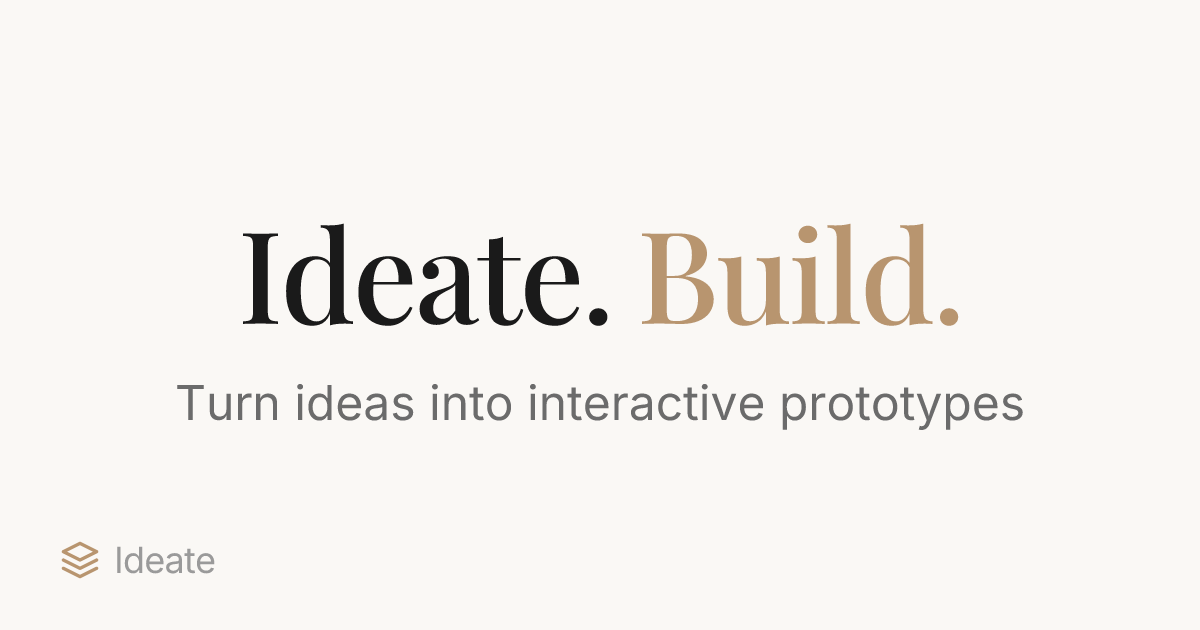 Ideate - AI App Designer | Create Mobile & Desktop Prototypes